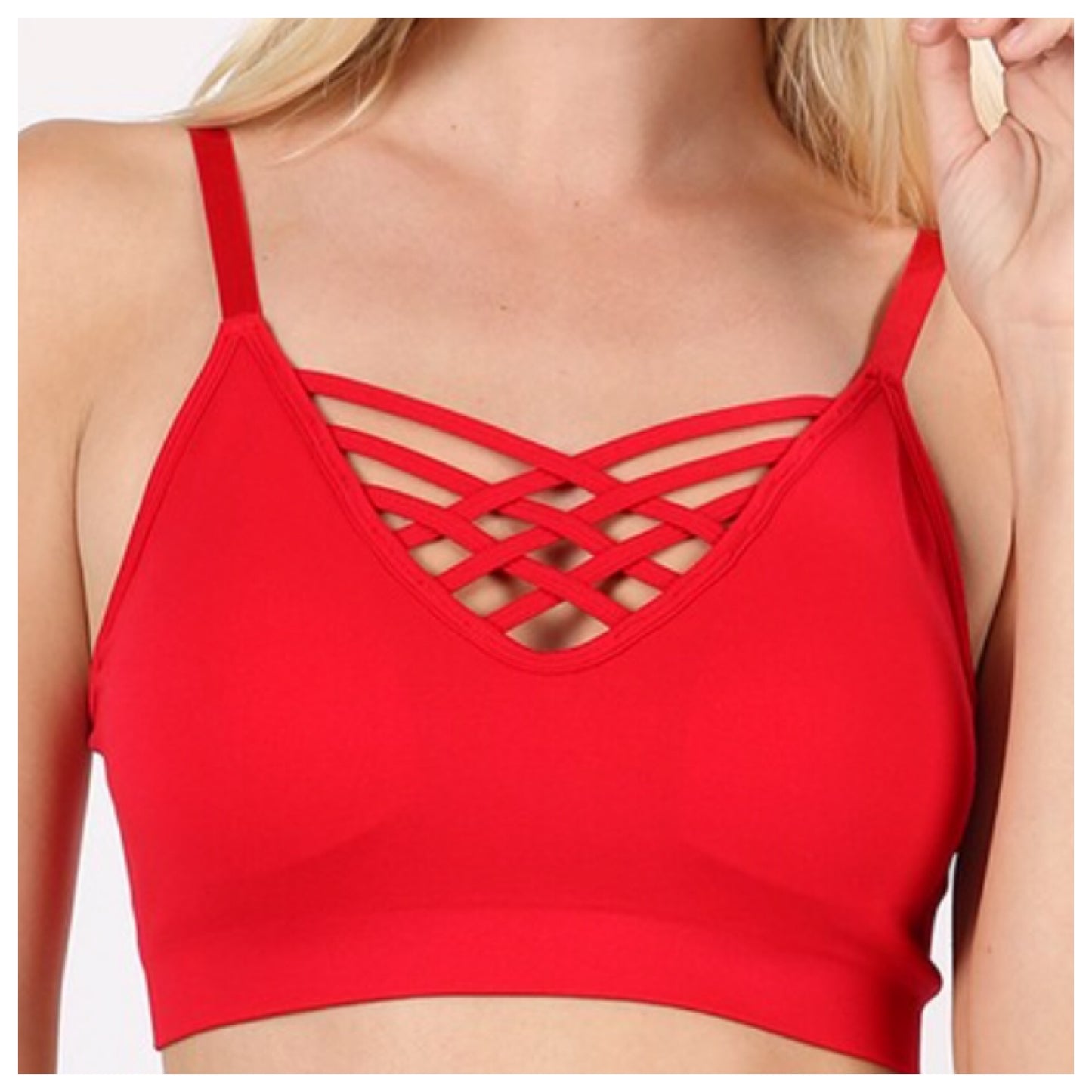 Sexy Me, V Lattice Adjustable Straps, Bra/Bralettes