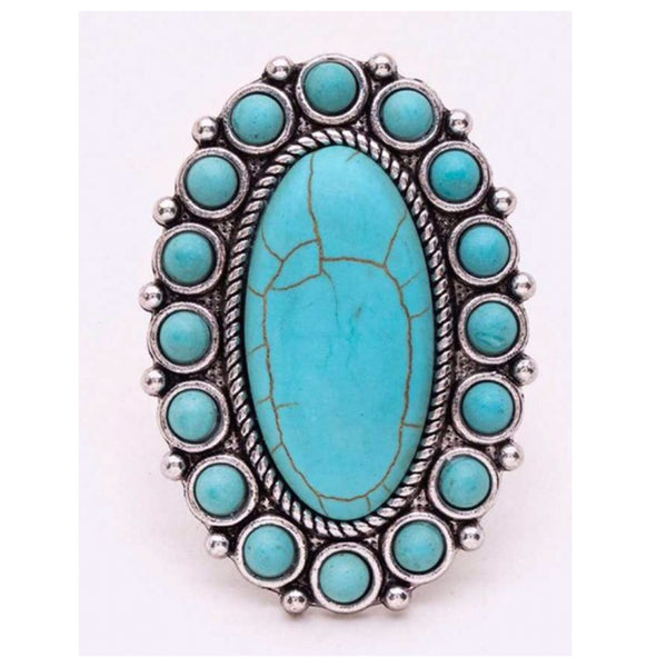 Oval Iconic Turquoise Stone Ring