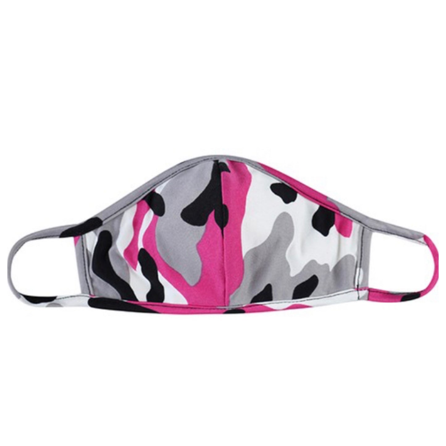 Fashion Face Wear-Fuchsia Camouflage Face Mask