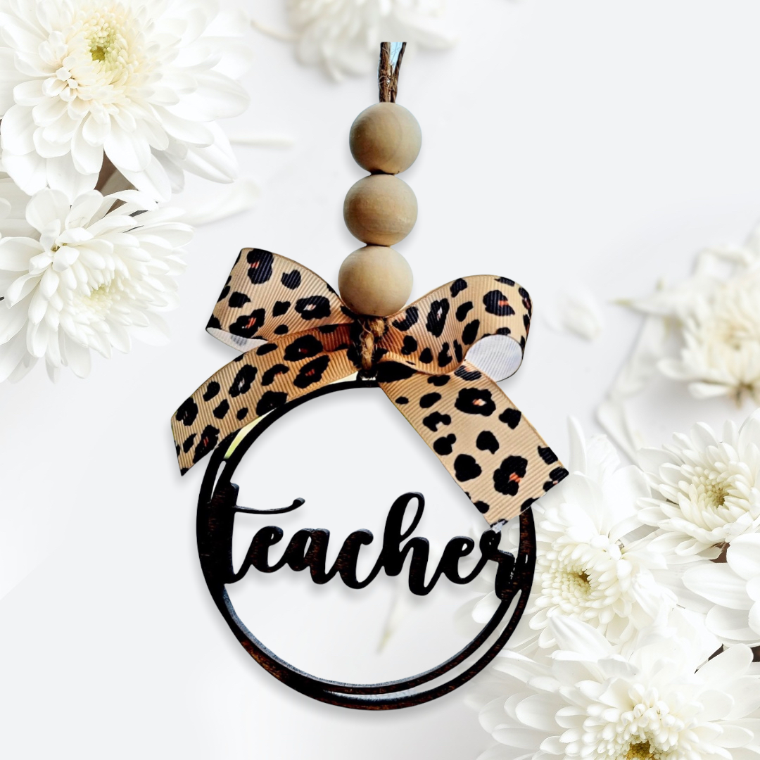 Adorable Laser Cutout Verbiage Car Charm, Tree Ornament