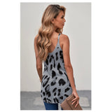 SPECIAL-Michele V Sleeveless Animal Print Gray Knit Top