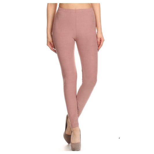 "A Touch of Heaven"  No Peek-a-Boo See Through Mauve Leggings - Cheryl's Galore and More - 1