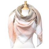 "Always My Style" Cozy Pastel Tone Plaid Blanket Scarf - Cheryl's Galore and More - 2