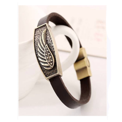Pulseira Inspired Mens (or Women') Wing Leather Bracelet - Cheryl's Galore and More