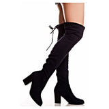Special Sale! "Sassy Me" Above the Knee Black Heel Boots