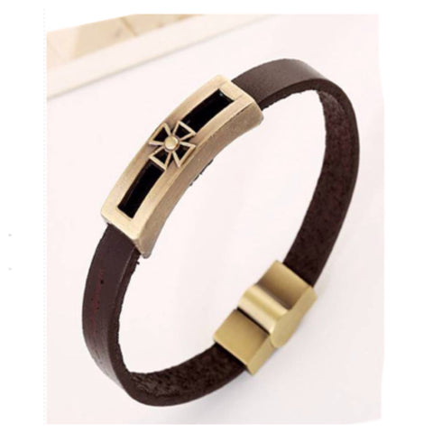 Pulseira Inspired Mens (or Women') Cross Leather Bracelet - Cheryl's Galore and More