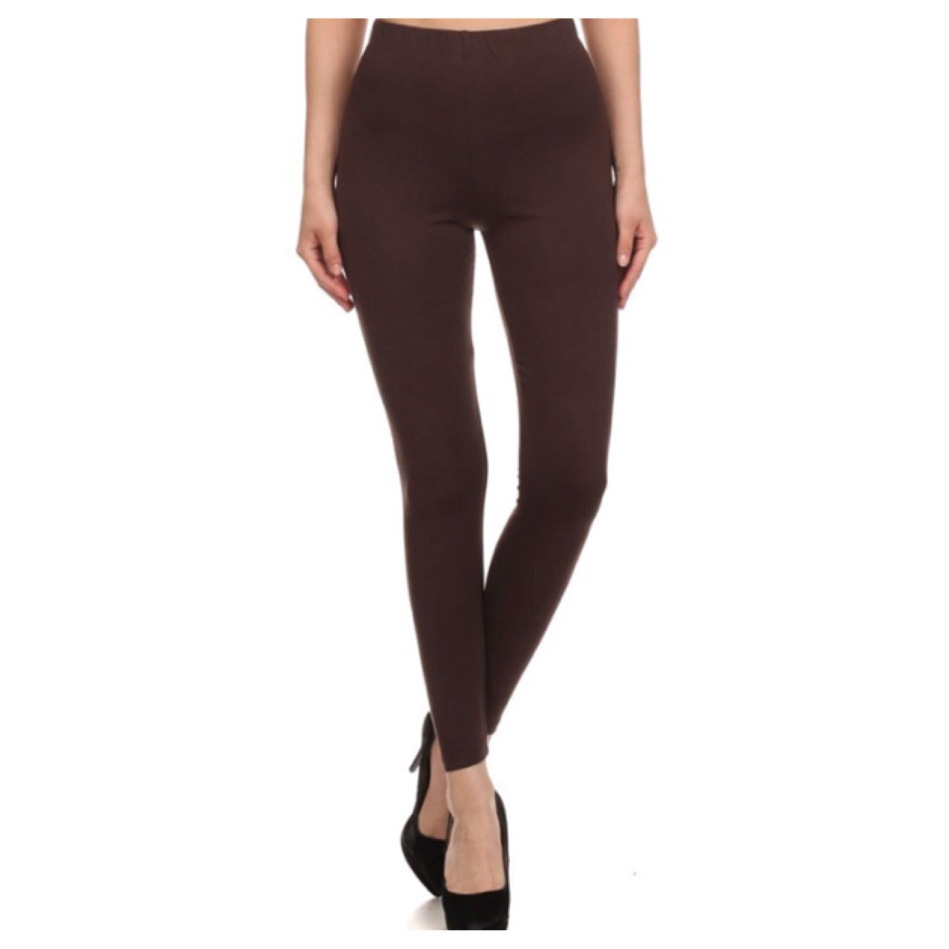 A Touch of Heaven! Must Have "Amazing" No Peek -a-Boo See Through Brown Leggings - Cheryl's Galore and More
