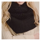 Extra Large Thick Chunky Knit Black Infinity Scarf - Cheryl's Galore and More
