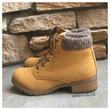 "Bucket List" Pepper Trim Tan Bootie Boots, Ankle Boots - Cheryl's Galore and More - 1