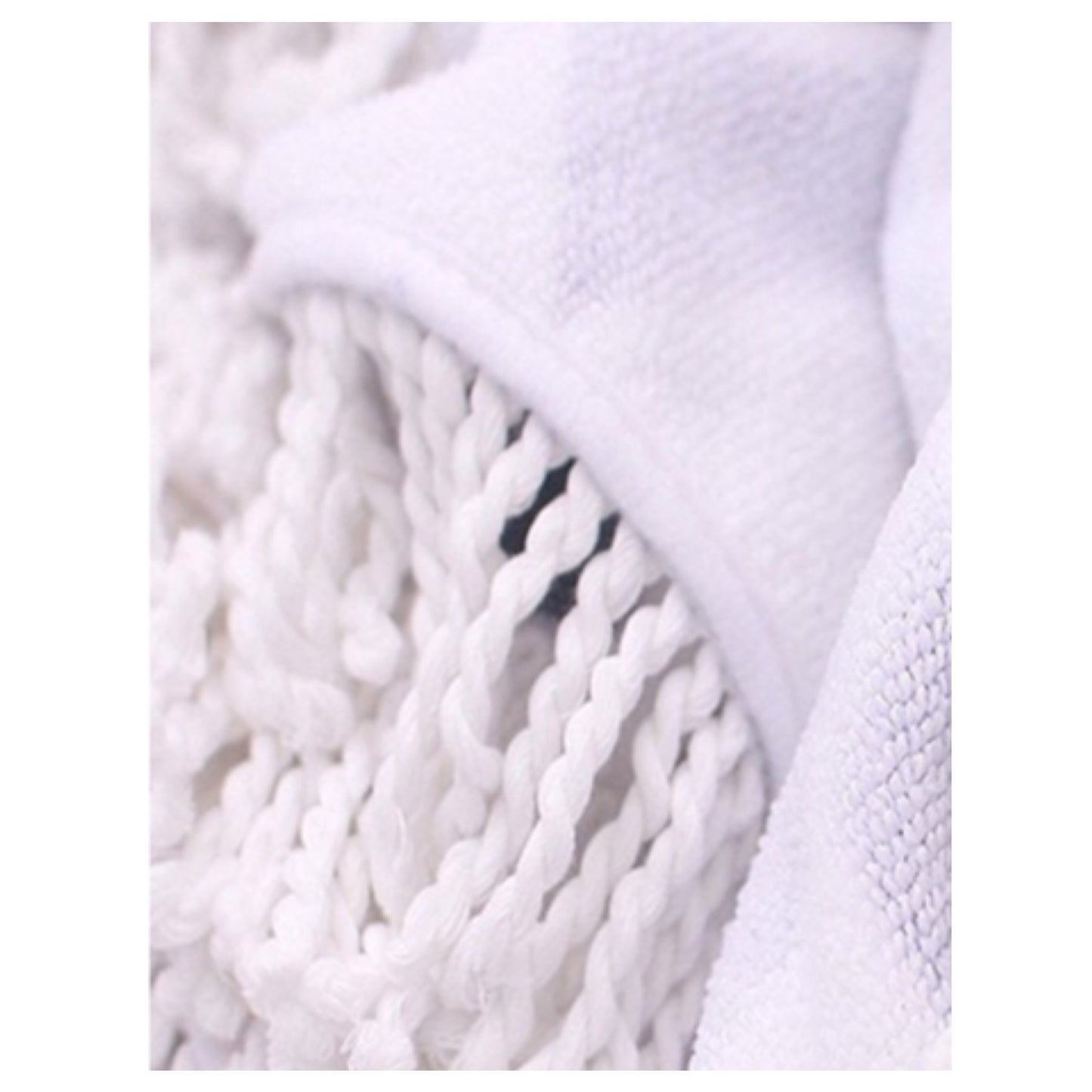“Fun in the Sun" Fringe Trim American Flag Round Beach Towel