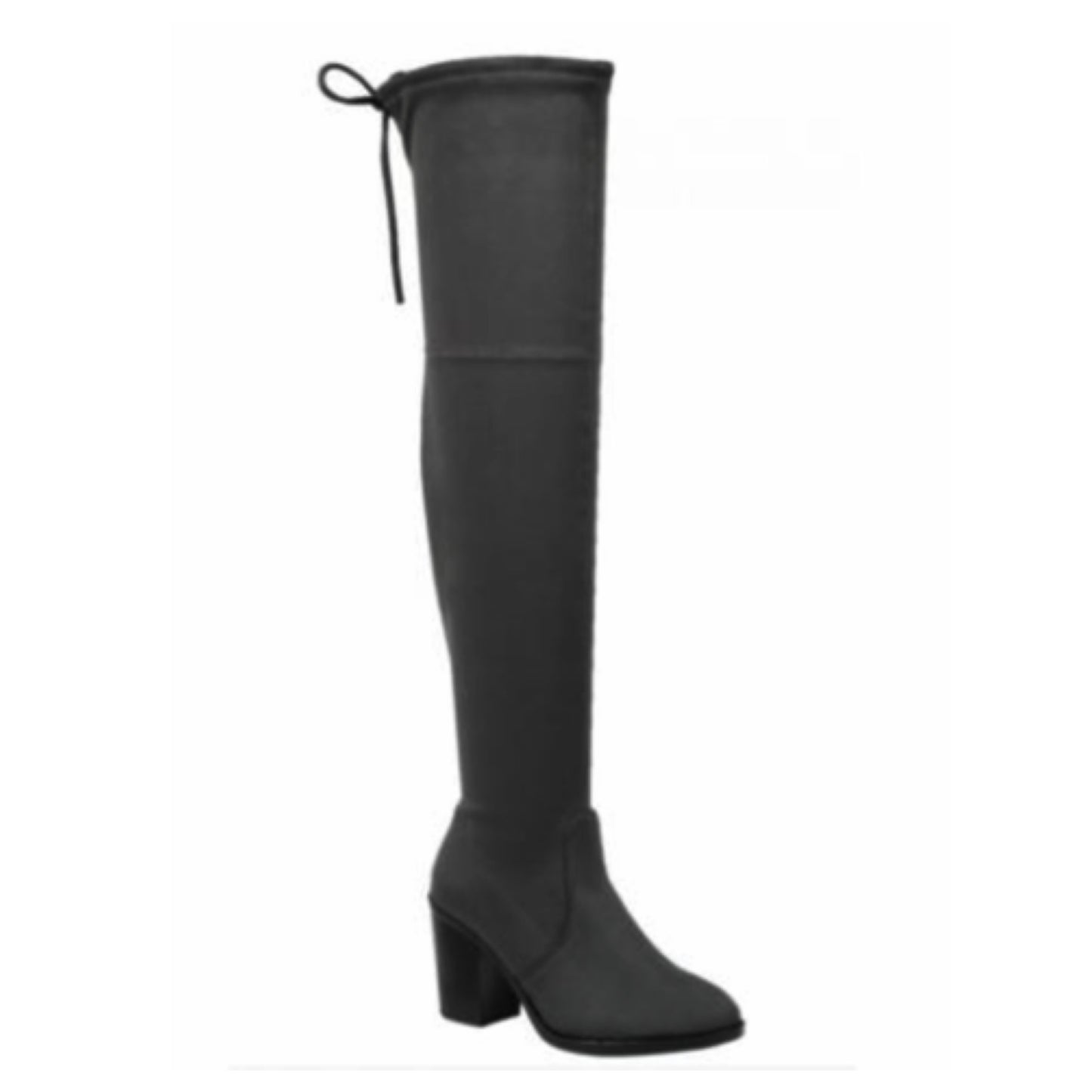 Special Sale! "Sassy Me" Above the Knee Suede Grey Heel Boots